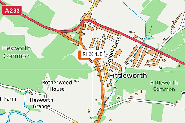 RH20 1JE map - OS VectorMap District (Ordnance Survey)