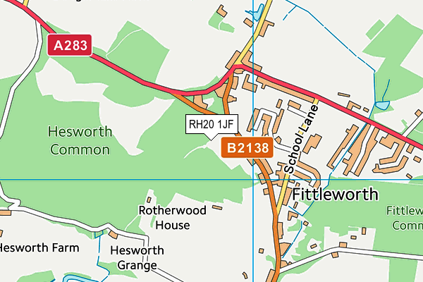 RH20 1JF map - OS VectorMap District (Ordnance Survey)