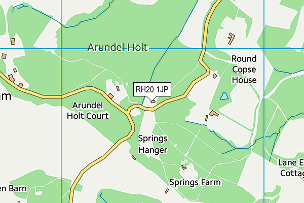 RH20 1JP map - OS VectorMap District (Ordnance Survey)