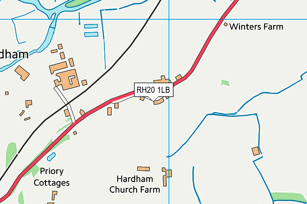 RH20 1LB map - OS VectorMap District (Ordnance Survey)