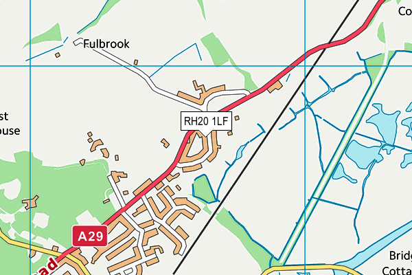 RH20 1LF map - OS VectorMap District (Ordnance Survey)