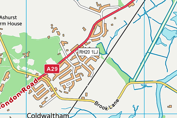 RH20 1LJ map - OS VectorMap District (Ordnance Survey)