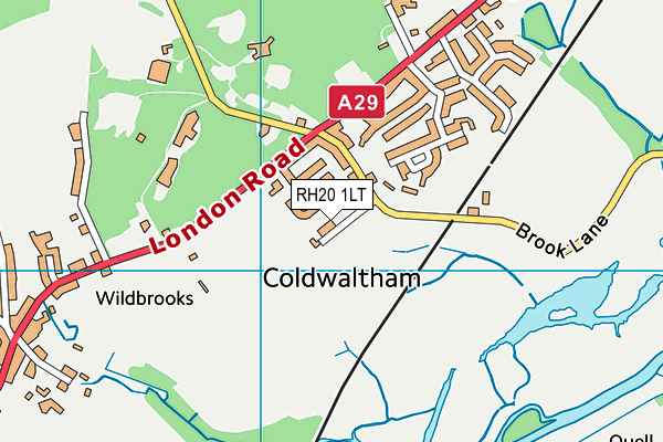 RH20 1LT map - OS VectorMap District (Ordnance Survey)