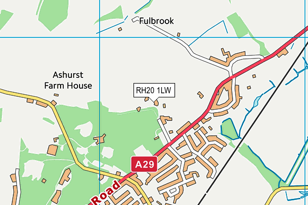 St James' CofE Primary School, Coldwaltham map (RH20 1LW) - OS VectorMap District (Ordnance Survey)