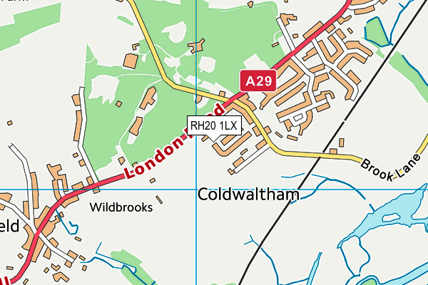 RH20 1LX map - OS VectorMap District (Ordnance Survey)