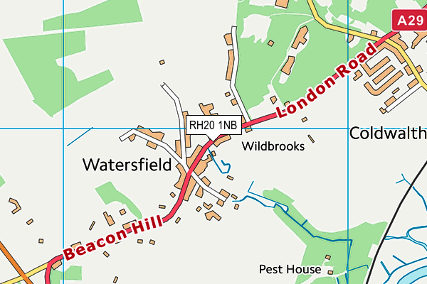 RH20 1NB map - OS VectorMap District (Ordnance Survey)