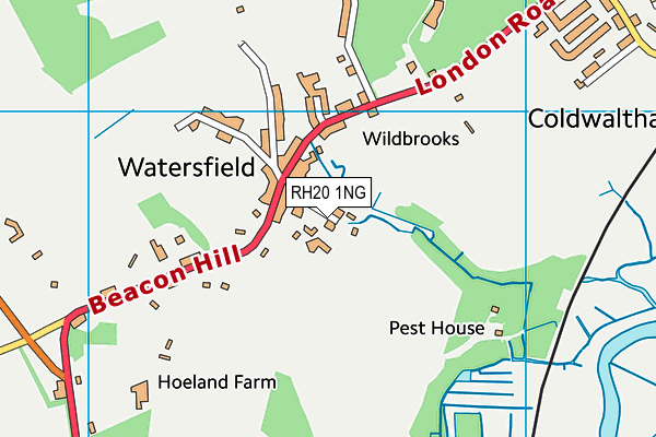 RH20 1NG map - OS VectorMap District (Ordnance Survey)