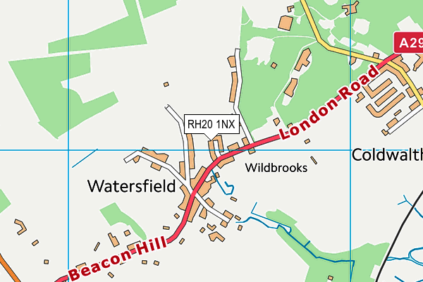 RH20 1NX map - OS VectorMap District (Ordnance Survey)