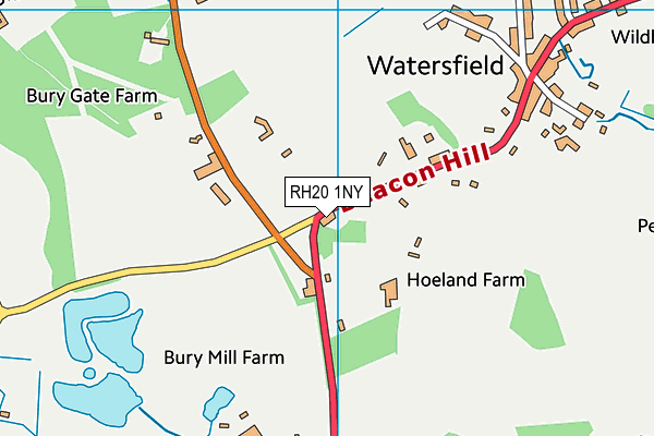 RH20 1NY map - OS VectorMap District (Ordnance Survey)