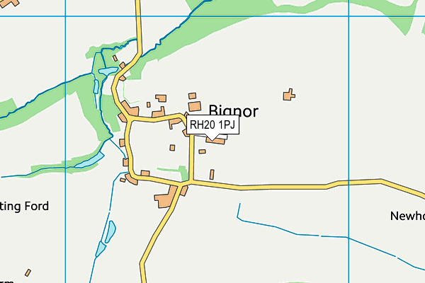 RH20 1PJ map - OS VectorMap District (Ordnance Survey)