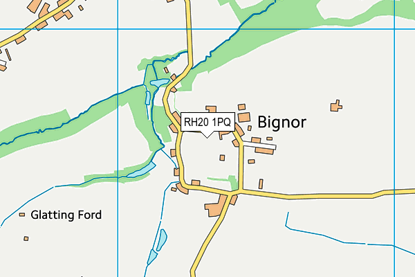 RH20 1PQ map - OS VectorMap District (Ordnance Survey)