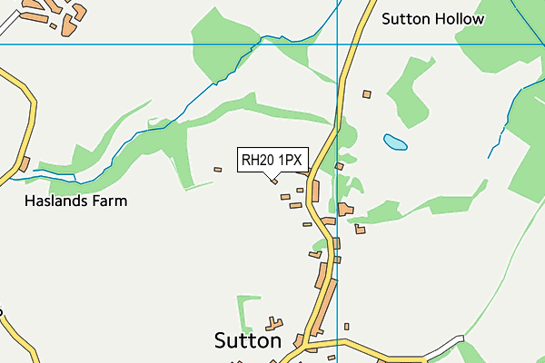 RH20 1PX map - OS VectorMap District (Ordnance Survey)