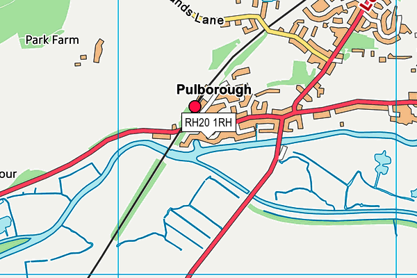 RH20 1RH map - OS VectorMap District (Ordnance Survey)