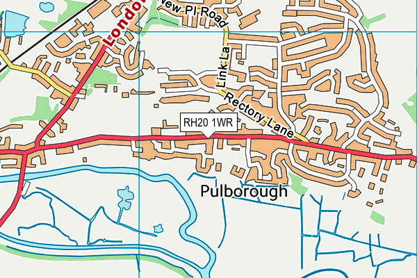 RH20 1WR map - OS VectorMap District (Ordnance Survey)