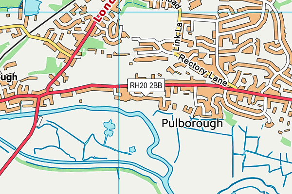 RH20 2BB map - OS VectorMap District (Ordnance Survey)