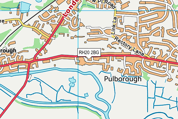 RH20 2BG map - OS VectorMap District (Ordnance Survey)