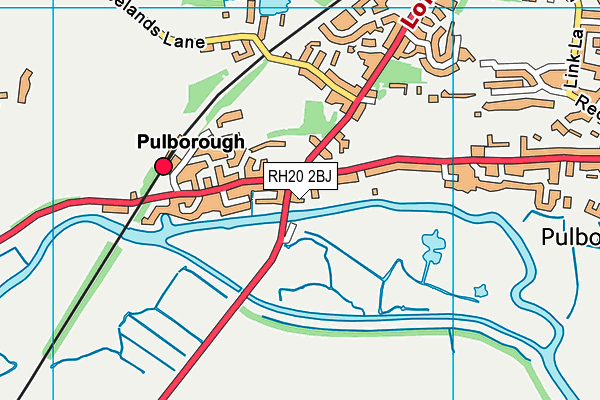 RH20 2BJ map - OS VectorMap District (Ordnance Survey)