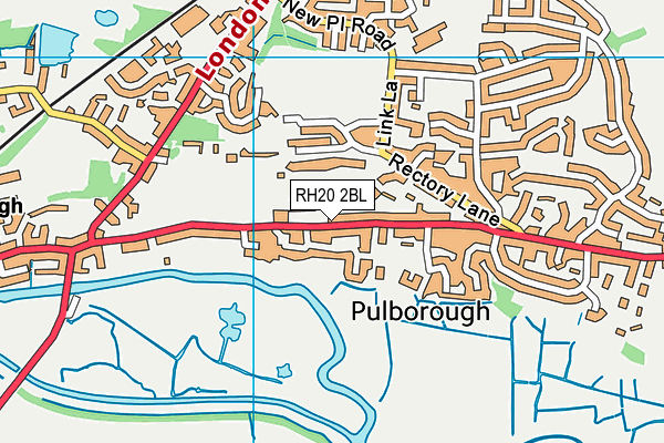 RH20 2BL map - OS VectorMap District (Ordnance Survey)