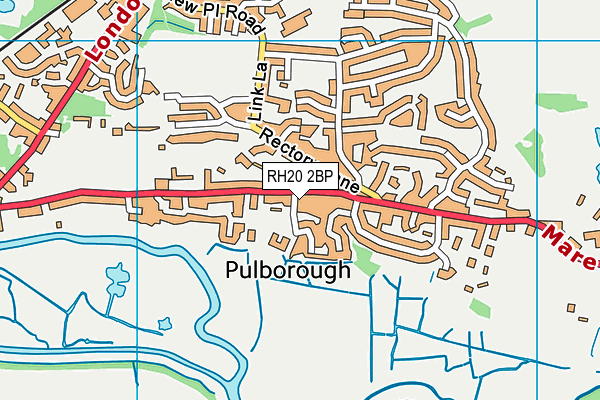 RH20 2BP map - OS VectorMap District (Ordnance Survey)