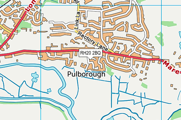 RH20 2BQ map - OS VectorMap District (Ordnance Survey)