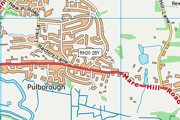 RH20 2BY map - OS VectorMap District (Ordnance Survey)