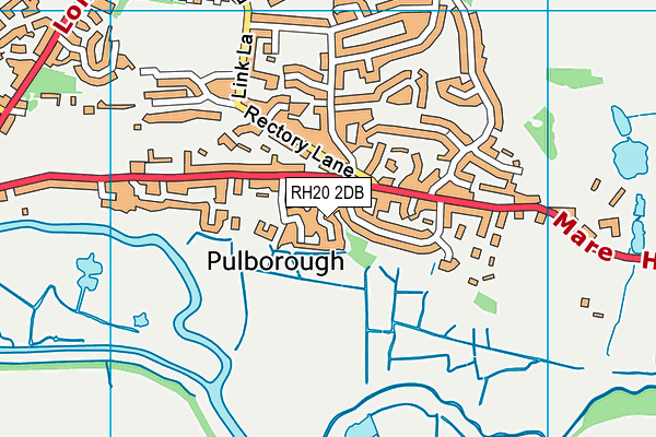 RH20 2DB map - OS VectorMap District (Ordnance Survey)