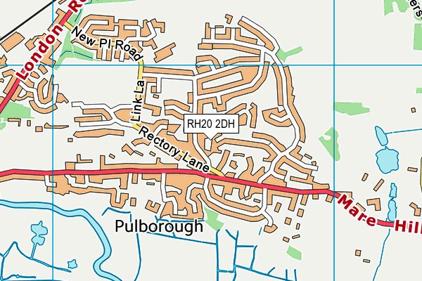 RH20 2DH map - OS VectorMap District (Ordnance Survey)