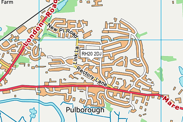RH20 2DJ map - OS VectorMap District (Ordnance Survey)