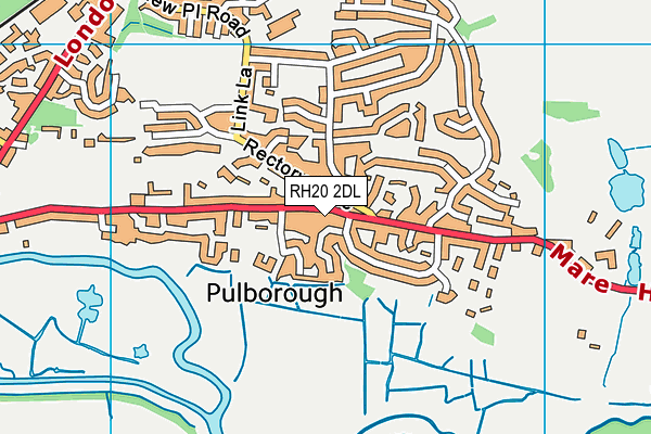 RH20 2DL map - OS VectorMap District (Ordnance Survey)