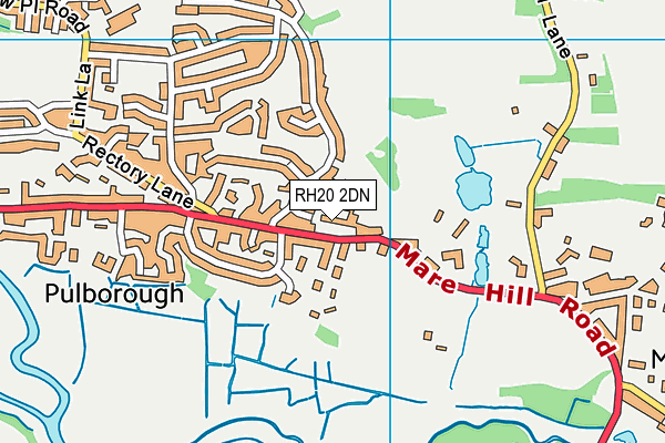 RH20 2DN map - OS VectorMap District (Ordnance Survey)