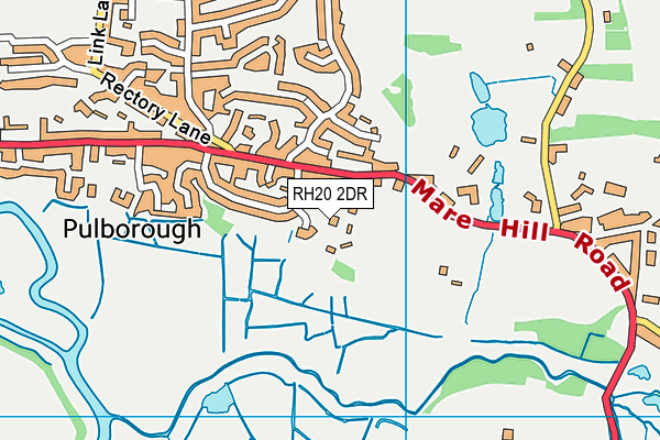 RH20 2DR map - OS VectorMap District (Ordnance Survey)