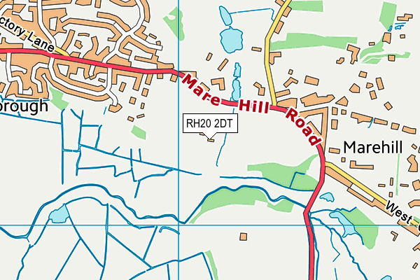 RH20 2DT map - OS VectorMap District (Ordnance Survey)
