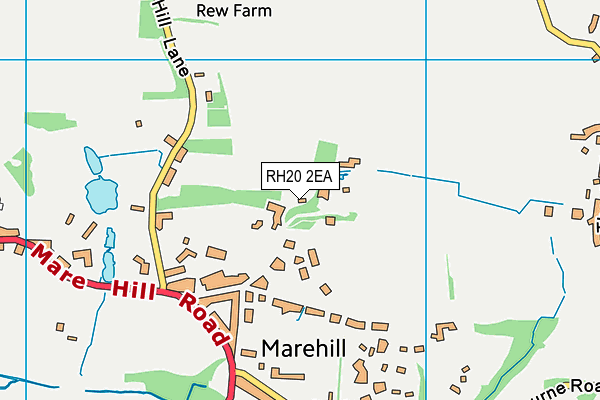 RH20 2EA map - OS VectorMap District (Ordnance Survey)