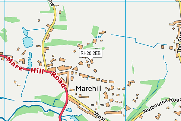 RH20 2EB map - OS VectorMap District (Ordnance Survey)