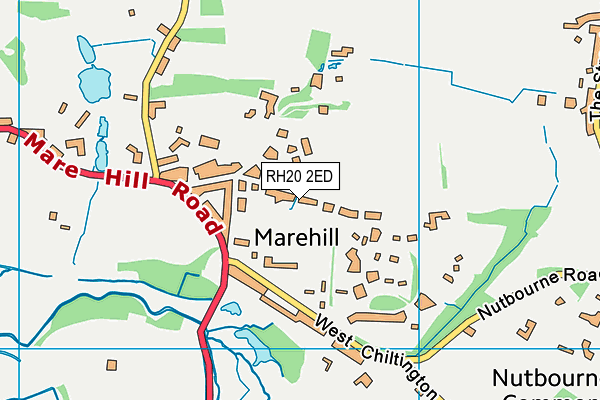 RH20 2ED map - OS VectorMap District (Ordnance Survey)