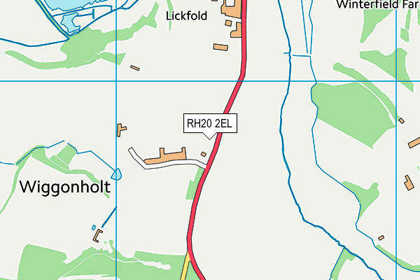 RH20 2EL map - OS VectorMap District (Ordnance Survey)