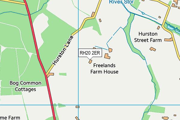 RH20 2ER map - OS VectorMap District (Ordnance Survey)