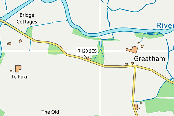 RH20 2ES map - OS VectorMap District (Ordnance Survey)