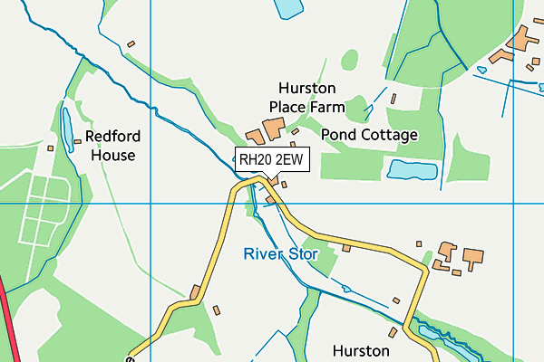 RH20 2EW map - OS VectorMap District (Ordnance Survey)