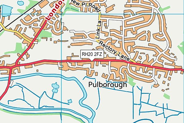 RH20 2FZ map - OS VectorMap District (Ordnance Survey)