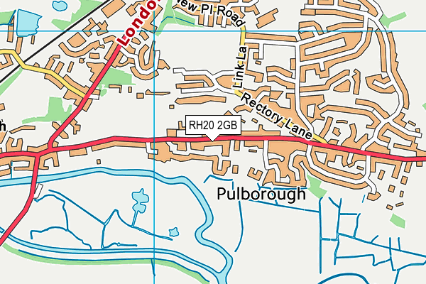 RH20 2GB map - OS VectorMap District (Ordnance Survey)