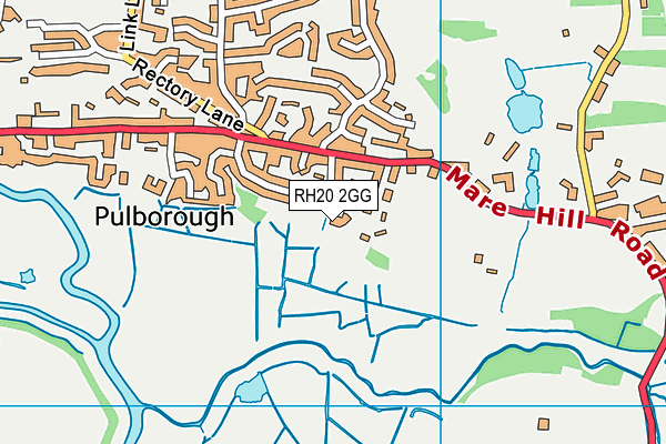 RH20 2GG map - OS VectorMap District (Ordnance Survey)