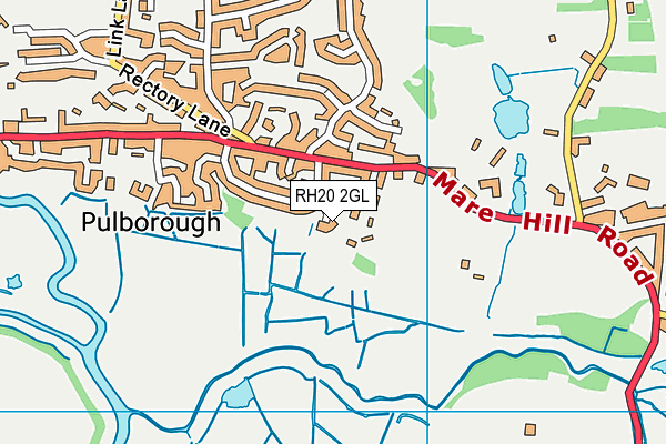 RH20 2GL map - OS VectorMap District (Ordnance Survey)