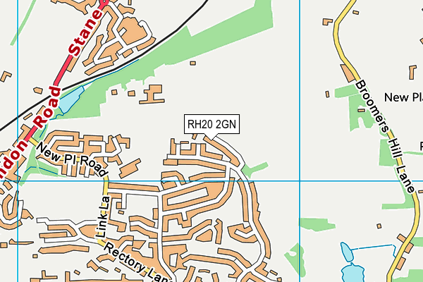 RH20 2GN map - OS VectorMap District (Ordnance Survey)