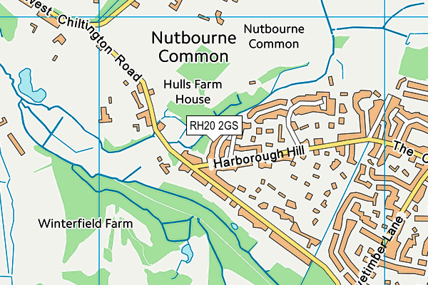 RH20 2GS map - OS VectorMap District (Ordnance Survey)