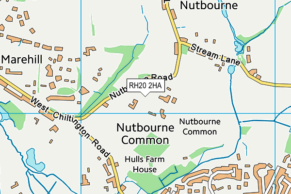 RH20 2HA map - OS VectorMap District (Ordnance Survey)