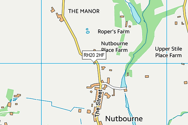 RH20 2HF map - OS VectorMap District (Ordnance Survey)