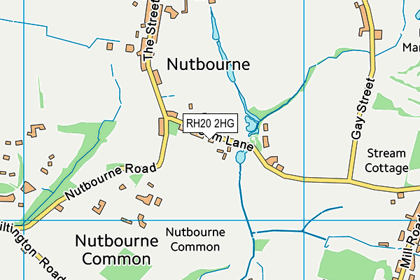 RH20 2HG map - OS VectorMap District (Ordnance Survey)