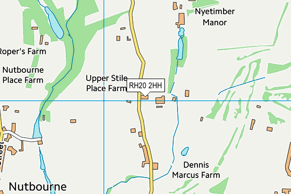 RH20 2HH map - OS VectorMap District (Ordnance Survey)