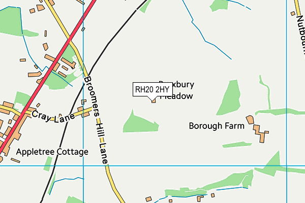 RH20 2HY map - OS VectorMap District (Ordnance Survey)